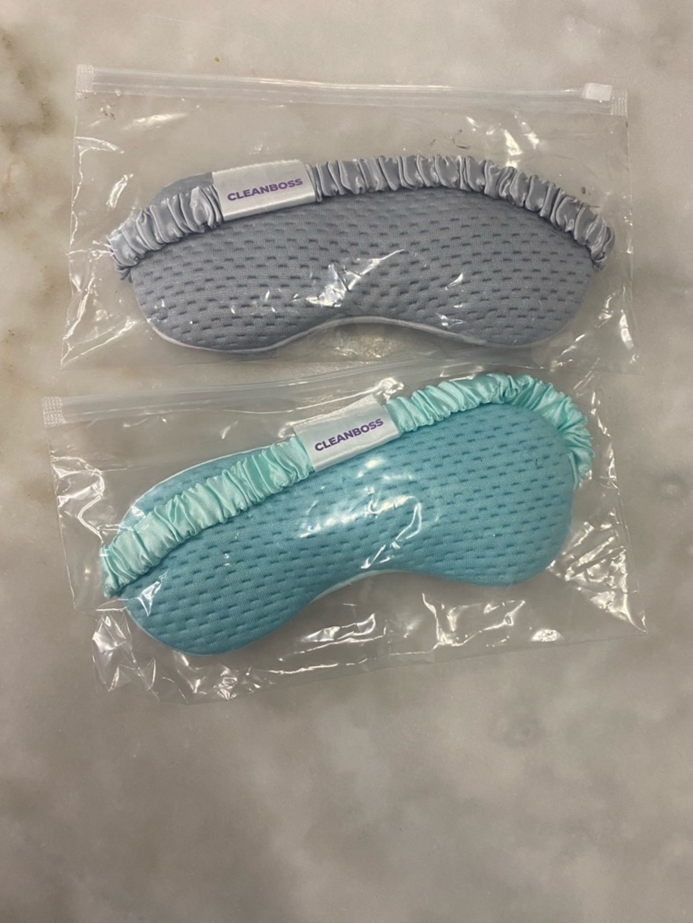 New in package set of 2 joy mangano eye sleep masks clean boss brand